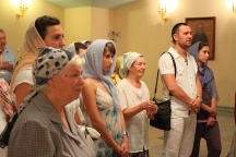 Освящение иконы Божией Матери "Одигитрия", написанной на средства Ассоциации такси г.Хабаровска. Спас-Преображенский собор - Храм преп. Серафима Саровского. 31 июля 2011г.